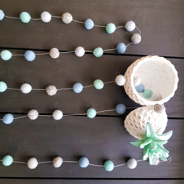 Felt Ball Garland - Neptune