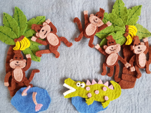 Five Little Monkeys Jumping On A Bed & Five Little Monkeys Swinging In A Tree Play Set