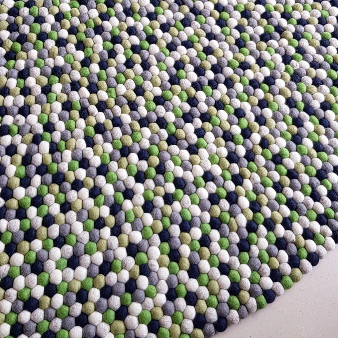 Felt Ball Rug – Alpine Forest