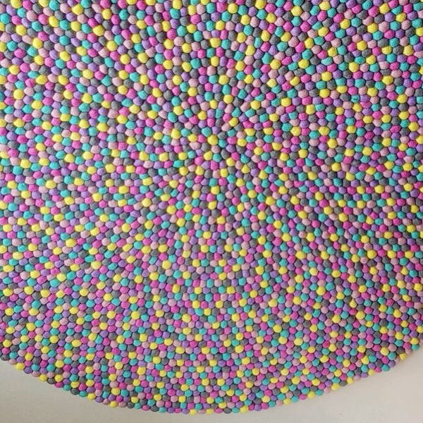 Felt Ball Rug - Bubblegum