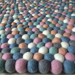 Felt Ball Rug – Misty Dreams
