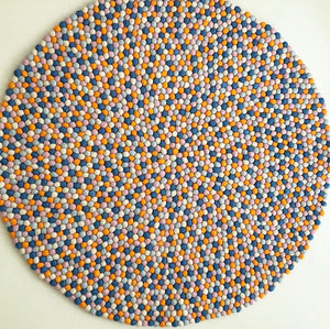 Felt Ball Rug – Summer Skies