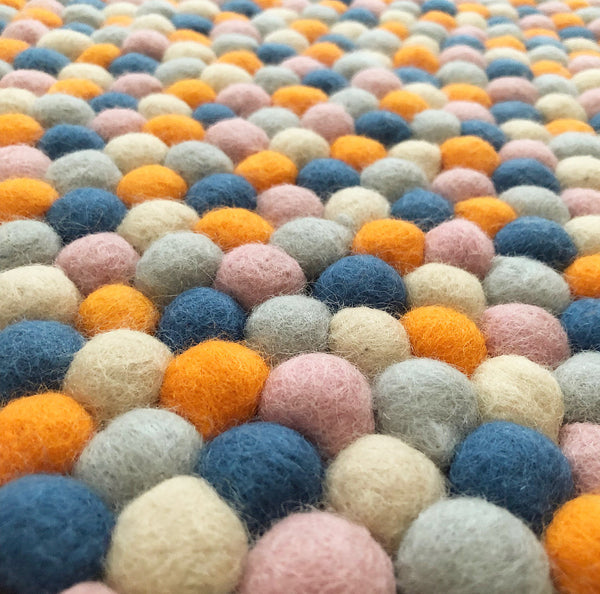 Felt Ball Rug – Summer Skies